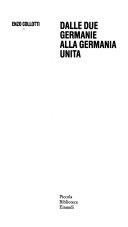 Cover  Dalle due Germanie alla Germania unita
