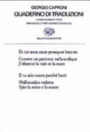Cover  Quaderno di traduzioni