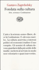 Cover  Fondata sulla cultura : arte, scienza e Costituzione