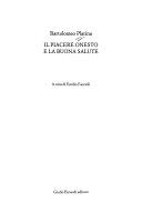 Cover  Il piacere onesto e la buona salute. : A cura di Emilio Faccioli