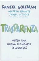 Cover  Trasparenza : verso una nuova economia dell'onestà