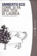 Cover  Come si fa una tesi di laurea : le materie umanistiche