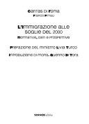 Cover  L'immigrazione alle soglie del 2000 : normative, dati e prospettive